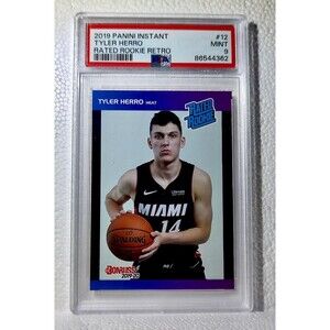 Tyler Herro 2019-2020 Panini NBA Heat #255 Rookie Card 1 of 303 PSA 9 MINT